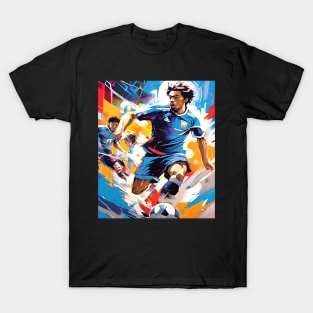 Soccer Street Art, Sports Football Graphic Design T-Shirt